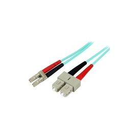 10M FIBER CABLE LC/LC 50/125 DUPLEX 10GB AQUA MULTIMODE LSZH
