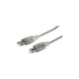 CABLE USB V2.0 A-B       1.8M, PLATA
