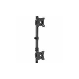 Vertical Dual Monitor Stand - Heavy Duty Steel - For VESA Mount Monitors up to 27in - Adjustable Double Monitor Stand - Two Monitor Stand