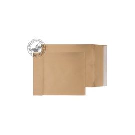 Purely Packaging Gusset Pocket Peel and Seal Manilla 140gsm 406x305x30mm (Pk 125)
