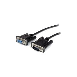 0.5m Black Straight Through DB9 RS232 Serial Cable - M/F