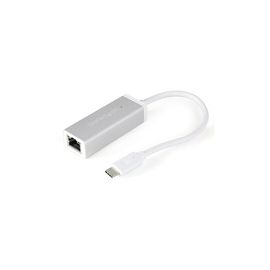 USB-C to Gigabit Network Adapter - USB Type-C to Ethernet Converter with Sleek Aluminum Housing - Silver
