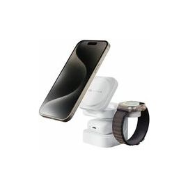 HYPERJUICE QI2 3-IN-1 MAGNETIC CHARGING STAND - WHITE