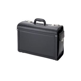 PILOTENKOFFER 45028 SCHWARZ * LEDERIMITAT 46X34X21