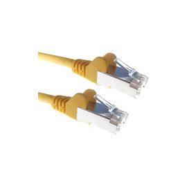 0.5M RJ45 Cat 6A SSTP Stranded snagless Network Cable Yellow