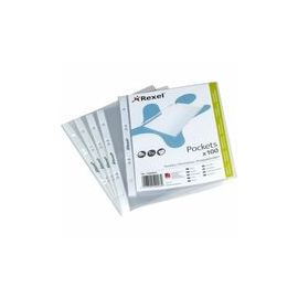 Pack 100 Pocket Punched Transparent Acco Hetzel Extra Strong A5