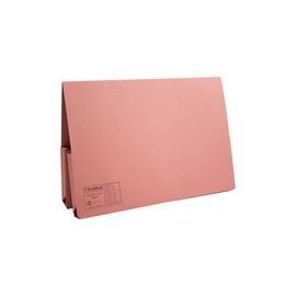 Guildhall Legal Wallet Double Pocket Manilla 315gsm 2x35mm Foolscap Pink Ref 214-PNKZ [Pack 25]