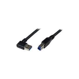 1m Black SuperSpeed USB 3.0 Cable - Right Angle A to B - M/M