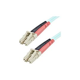 1M FIBER CABLE LC/LC 50/125 DUPLEX 10GB AQUA MULTIMODE LSZH