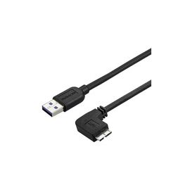 0.5m 20in Slim Micro USB 3.0 Cable - M/M - USB 3.0 A to Right-Angle Micro USB - USB 3.1 Gen 1 (5 Gbps)