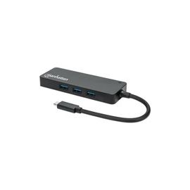 USB-C DOCK/HUB/READER 3-PORT- 3X USB-A USB 3.0 BUS POWER BLACK