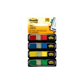 Self-Stick Small Flags, 1/2"x1-3/4" , 140/PK, BE/GN/RD/YW