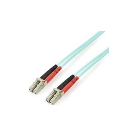 3m 10 Gb Aqua Multimode 50/125 Duplex LSZH Fiber Patch Cable LC - LC