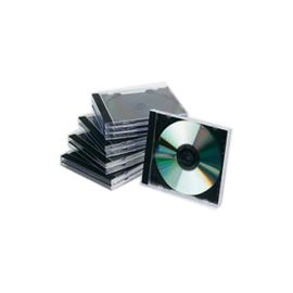 Q CONNECT CD JEWEL CASES BLACK/CLEAR P10