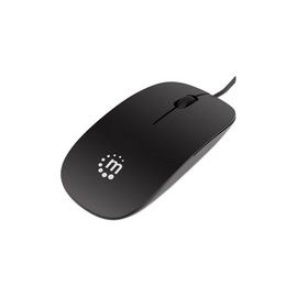 USB, Three Buttons with Scroll Wheel, 1000 dpi, Black