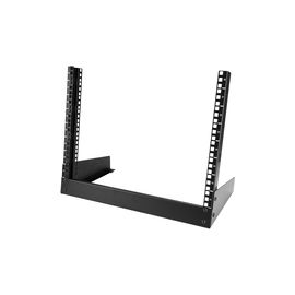 8U Desktop Rack - 2-Post Open Frame Rack - 19in Open Frame Desktop Rack - 8U