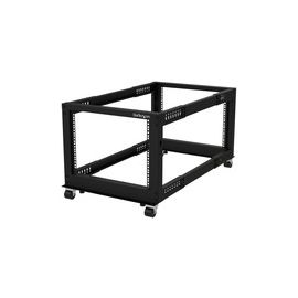 8U Open Frame Rack - 4 Post - 22-40 in. Adjustable Depth - 1200 lb. Weight Capacity - Includes Casters (4POSTRACK8U)