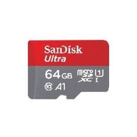 64GB SANDISK ULTRA MICROSDXC + SD ADAPTER 100MB/S CLAS 10 UHS-I
