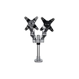 Desk Mount Dual Monitor Arm - Articulating - Premium Desk Clamp / Grommet Hole Mount for up to 27" VESA Monitors (ARMDUALPS)