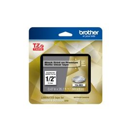 TZE-M31 - 12 mm Black/Transp. Mat