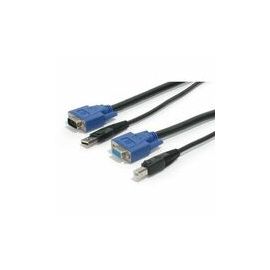 15FT USB & VGA 2-IN-1 KVM SWITCH CABLE PC/MAC TO USB KVM