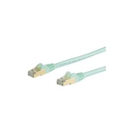 10m CAT6a Ethernet Cable - Aqua - RJ45 Snagless Connectors - CAT6a STP Cord - Copper Wire - Network Cable (6ASPAT10MAQ)
