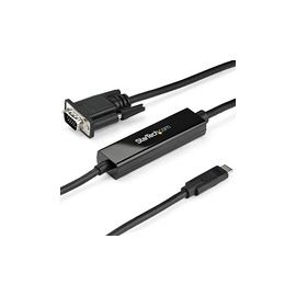 USB-C to VGA Adapter Cable - USB Type-C to VGA Converter for Computers with USB C - 1m 3 ft - USB Type C - 1920x1200