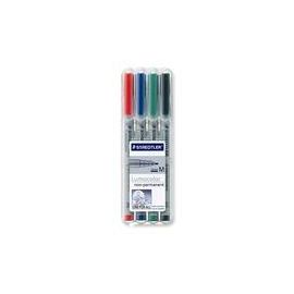 Fibre Tip Pens With Non-Permanent Ink, Med Point,Wash,4 ASST