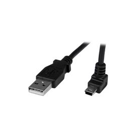 1m Mini USB Cable - A to Up Angle Mini B