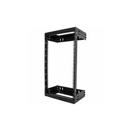 18U 19" Wall Mount Network Rack - Adjustable Depth 12-20" Open Frame for Server Room /AV/Data/Computer Equipment w/Cage Nuts
