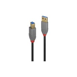 LINDY 0,5m USB 3.0 Typ A an B Kabel Anthra Line 5Gbit/s