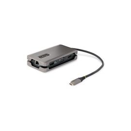 USB-C to HDMI/VGA multiport adapter supports single monitor video with 4K 60Hz HDMI 2.0b HDR10 or 1080p VGA - Thoughtful hideaway tethered design prevents cable clutter  Attached 1ft/32cm USB-C host cable - 3-Port USB 3.2 10Gbps hub  GbE (PXE Boot/WoL)