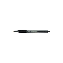 Penna a sfera a scatto Soft Feel clic nera punta media 1 mm -Bic- fusto traslucido gommoso del colore dell inchiostro (conf.12)