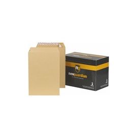NEW GARDIAN Boite de 250 pochettes kraft c4 auto-adhesives 125g ouverture facile J26339
