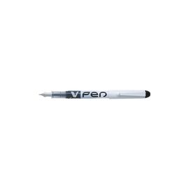 Pack12 Pen Black Pilot Fountain V-Pen Disposable White Barrel