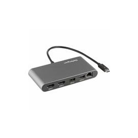 Thunderbolt 3 Mini Dock - Portable Dual Monitor TB3 Laptop Docking Station HDMI 4K 60Hz - 2x USB-A & GbE - 11" (28cm) cable