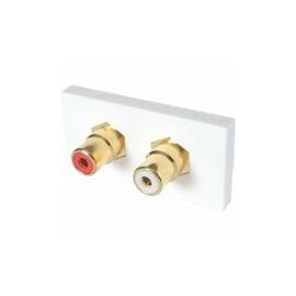 AV SNAP IN 2XRCA 25X50 WHITE