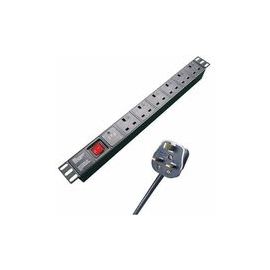 3M 6 WAY SURGE PROTECTED HORIZONTAL RACK MOUNT POWER EXTE