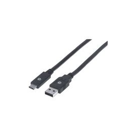USB-C 3.1 GEN1 CABLE MALE TO TYPE-A MALE 2M BLACK