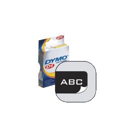 RIBBON CASSETTE D 1 12X7MM WHITE/BLACK