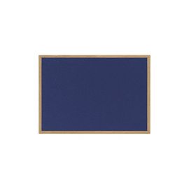 Earth-It Recycled Blue Felt Notice Board with Wood Effect Frame W900xH600mm Ref RFB0743233