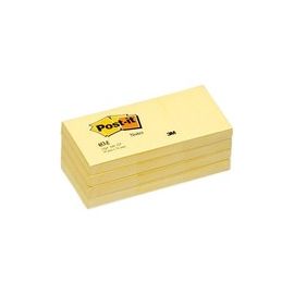Post-It Canary Yellow Notes +4 Free 38x51mm 653CY-VP20 Pack of 20