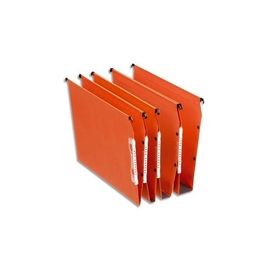 ESSELTE Boite de 25 dossiers suspendus en kraft orange pour armoire Dual fond de 50 mm