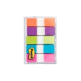 Portable Post-it Flags,1/2"x1-3/4" ,20Each of RD/BE/YW/GN