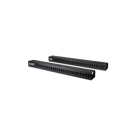 Vertical Cable Organizer with Finger Ducts - Vertical Cable Management Panel - Rack-Mount Cable Raceway - 0U - 6 ft.