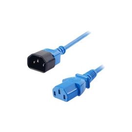 LINDY 0,5m IEC Verlaengerung, blau