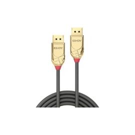 LINDY 5m DisplayPort Kabel Gold Line Aufloesung: 4096x2160 60Hz 4:4:4 10bit