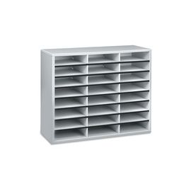Organizer, 24 Letter Slots, 29"x11-7/8"x23-7/16" , Gray