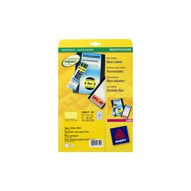 Avery Promotional Mini Labels Laser 65 per Sheet 38.1x21.2mm Neon Yellow Ref L7651Y-25 [1625 Labels]