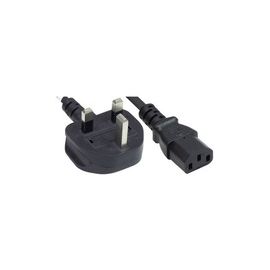 POWER CABLE/CORD UK 3PIN/C13FEM -KETTLE LEAD 1.8M BLACK POLYBAG
